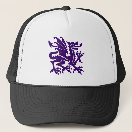 Casquette Dragon héraldique 01 - Violet profond (Devant)