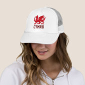 Casquette Dragon rouge de Galles (Y Ddraig Goch) (En situation)