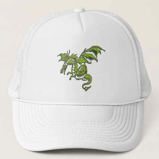 Casquette Dragon Vert Volant (Devant)