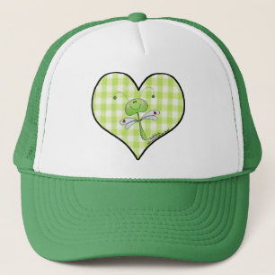 Casquette Dragon Voler dans en vichy coeur vert
