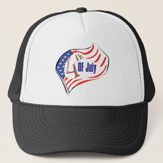 Casquette Drapeau 4 juillet américain (Devant)