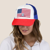 Casquette Drapeau américain 4 juillet États-Unis Customisé M (En situation)