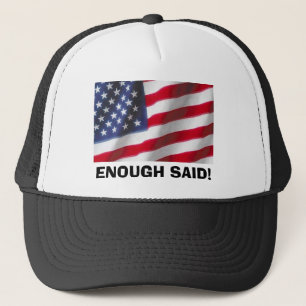 Casquette DRAPEAU AMÉRICAIN assez - a dit !