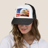 Casquette Drapeau américain avec Eagle chauve (En situation)