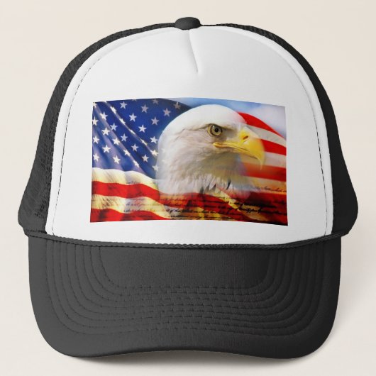 Casquette Drapeau américain avec Eagle chauve (Devant)