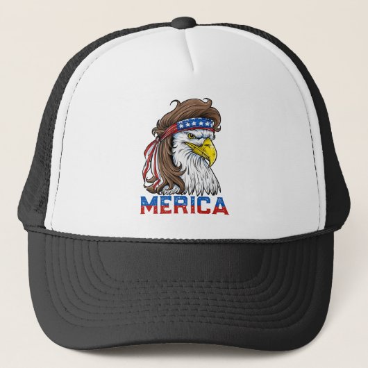 Casquette Drapeau américain de T-shirt de mulet d'Eagle 4 (Devant)
