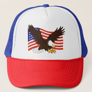 Casquette Drapeau américain et aigle à tête blanche