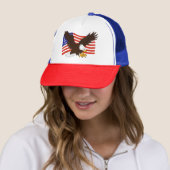 Casquette Drapeau américain et aigle à tête blanche (En situation)