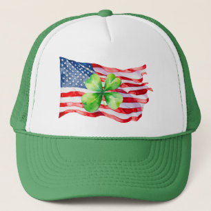 Casquette Drapeau américain irlandais fier Trèfle à quatre f