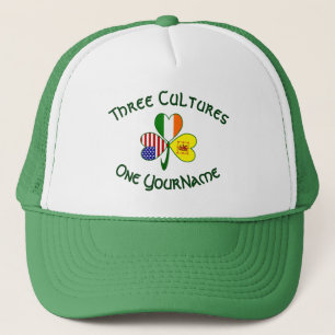 Casquette Drapeau Américain Irlandais Lion Écossais Trèfle P