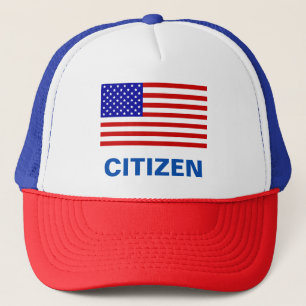 Casquette Drapeau américain modifiable et texte de citoyen