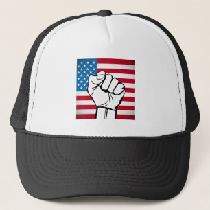 Casquette Drapeau américain  Poing levant