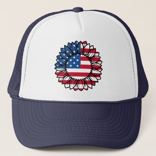 Casquette Drapeau américain Tournesol-32222 (Devant)