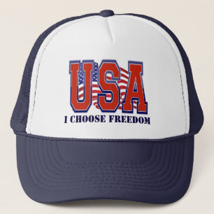 Casquette Drapeau Américain USA Je Choisis La Liberté Patrio