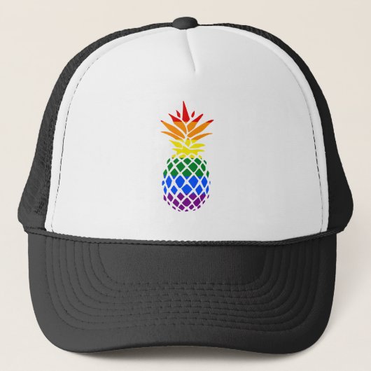 Casquette Drapeau arc-en-ciel à ananas (Devant)