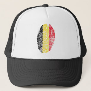Casquette Drapeau belge d'empreinte digitale de contact