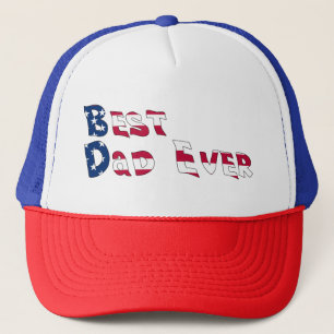 Casquette Drapeau Best Papa Ever USA