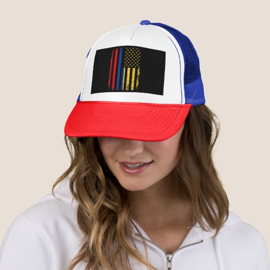 Casquette Drapeau Colombien Américain Racines Colombie A (En situation)