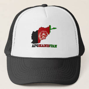 Casquette Drapeau dans la carte de l'Afghanistan
