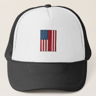 Casquette Drapeau de baseball en détresse design vectoriel v