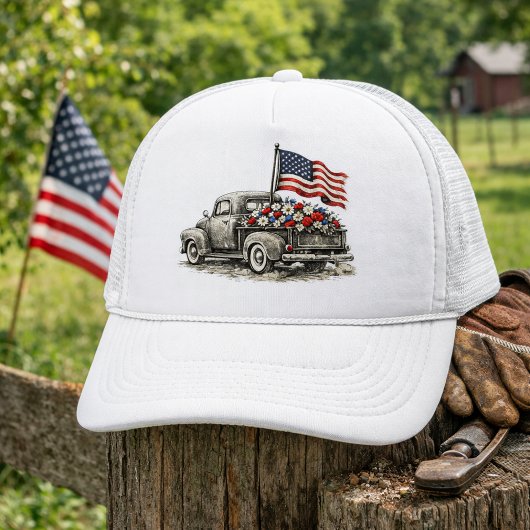 Casquette Drapeau de camionnette vintage