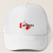 Casquette Drapeau de carte de script Canada canadien simple (Devant)