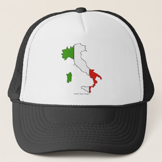 Casquette Drapeau de carte Italie (Devant)