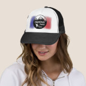 Casquette Drapeau de Chamonix France snowboard art noir casq (En situation)