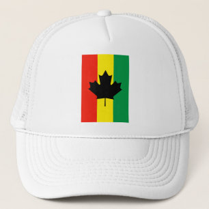 Casquette Drapeau de feuille d'érable de reggae de Rasta