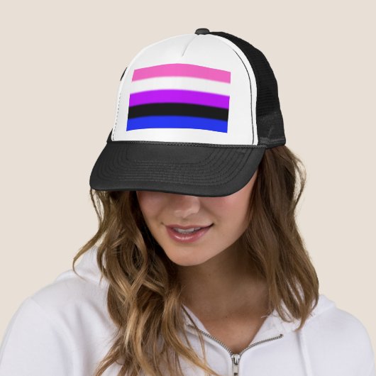 Casquette Drapeau de fierté de Falln Genderfluid (En situation)