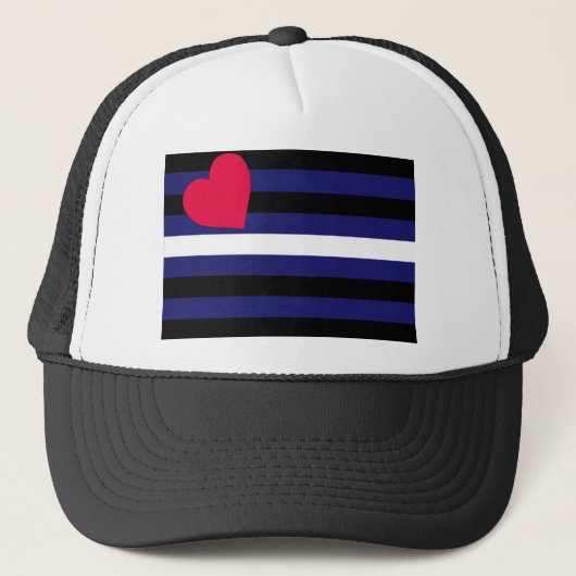 Casquette Drapeau de fierté en cuir de base (Devant)