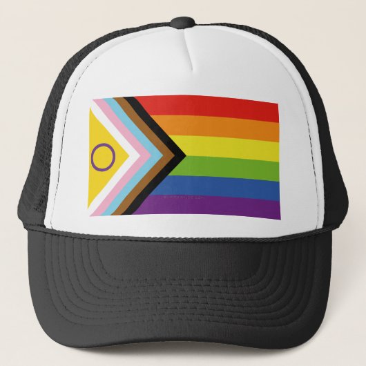 Casquette Drapeau de fierté intersexe de SlipperyJoe's fond  (Devant)