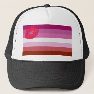 Casquette Drapeau de fierté lesbienne au rouge à lèvres Slip