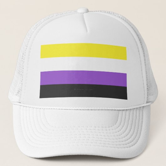 Casquette Drapeau de fierté non binaire de SlipperyJoe's jau (Devant)