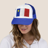 Casquette Drapeau de grunge affligée par Acadia (En situation)