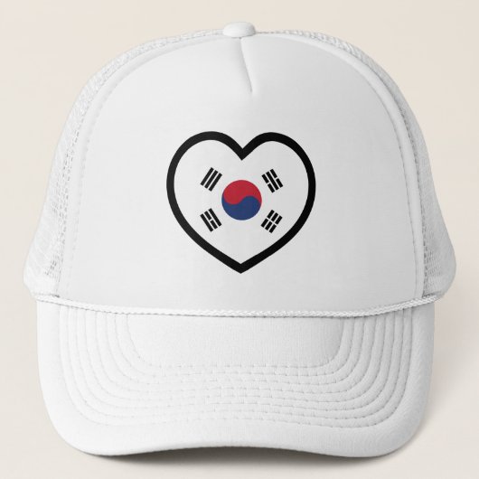 Casquette Drapeau de la Corée du Sud Cœur (Devant)