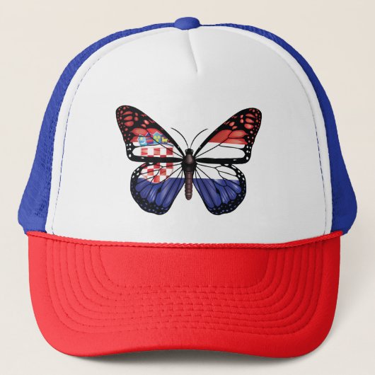 Casquette Drapeau de la monarque papillon croate (Devant)