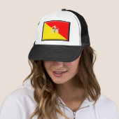 Casquette Drapeau de la Sicile (En situation)