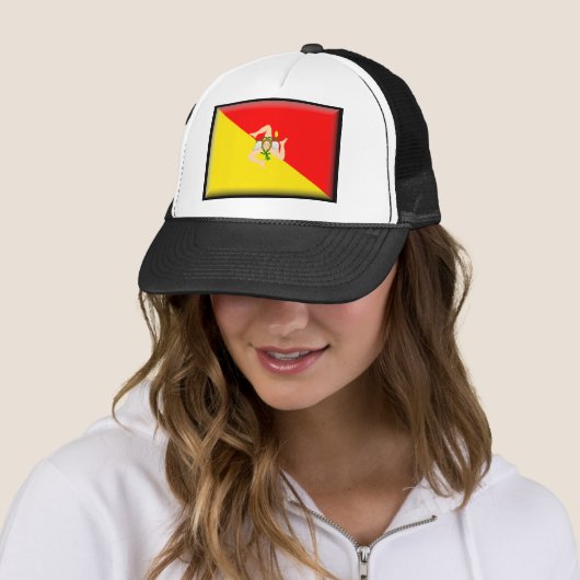 Casquette Drapeau de la Sicile (En situation)