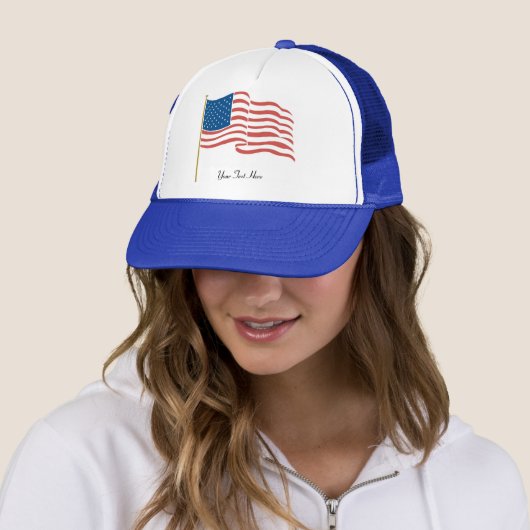 Casquette Drapeau de l'Amérique (En situation)