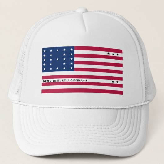 Casquette Drapeau de l'atoll de Bikini Patriotique (Devant)