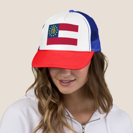Casquette Drapeau de l'État de Géorgie (En situation)