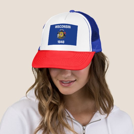 Casquette Drapeau de l'État du Wisconsin (En situation)