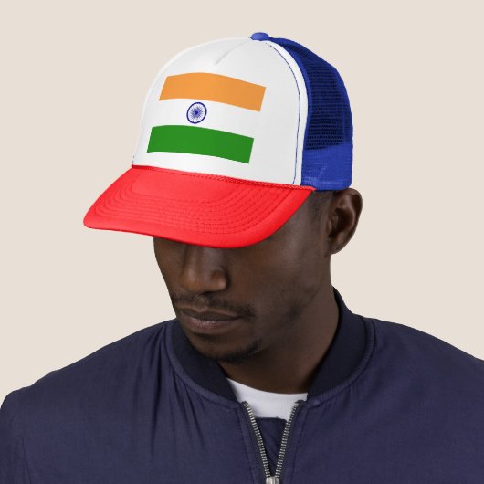Casquette Drapeau de l'Inde (En situation)