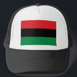 Casquette Drapeau de l'UNIA panafricain rouge noir et vert<br><div class="desc">Drapeau rouge noir et vert Drapeau panafricain — aussi connu sous le nom de drapeau afro-américain et le drapeau de la libération noire.</div>