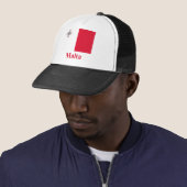 Casquette Drapeau de Malte avec le nom (En situation)