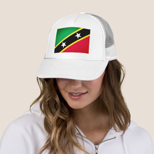Casquette Drapeau de Saint-Kitts-et-Nevis (En situation)