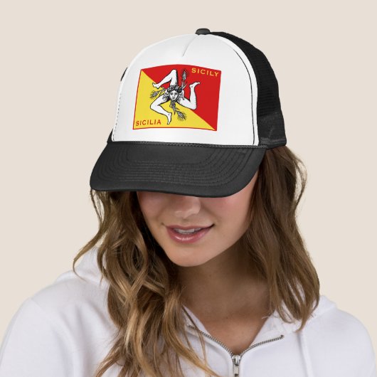 Casquette Drapeau de Sicile (En situation)