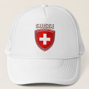 Casquette Drapeau d'emblème de bouclier de logo de Suisse d