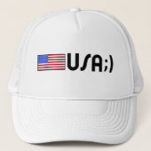Casquette 'drapeau des USA ; )' (Devant)